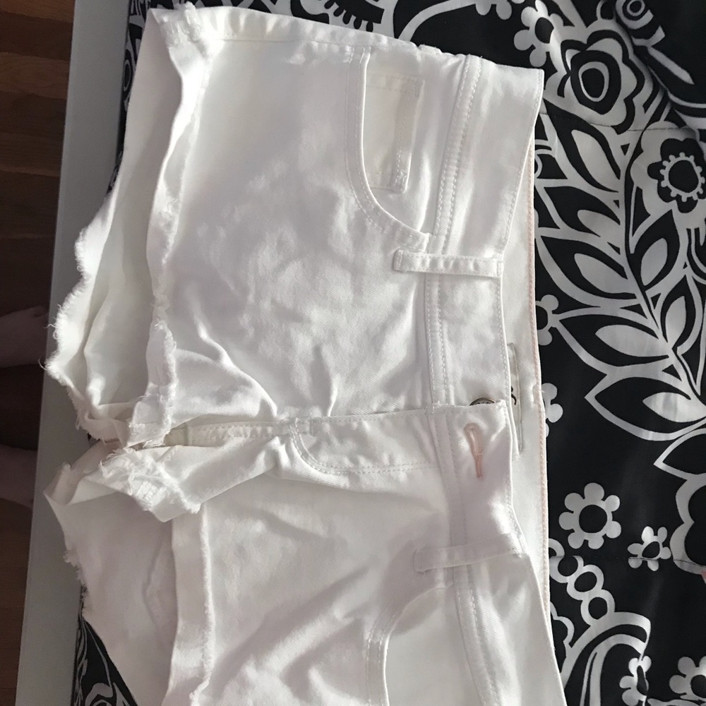white jean shorts